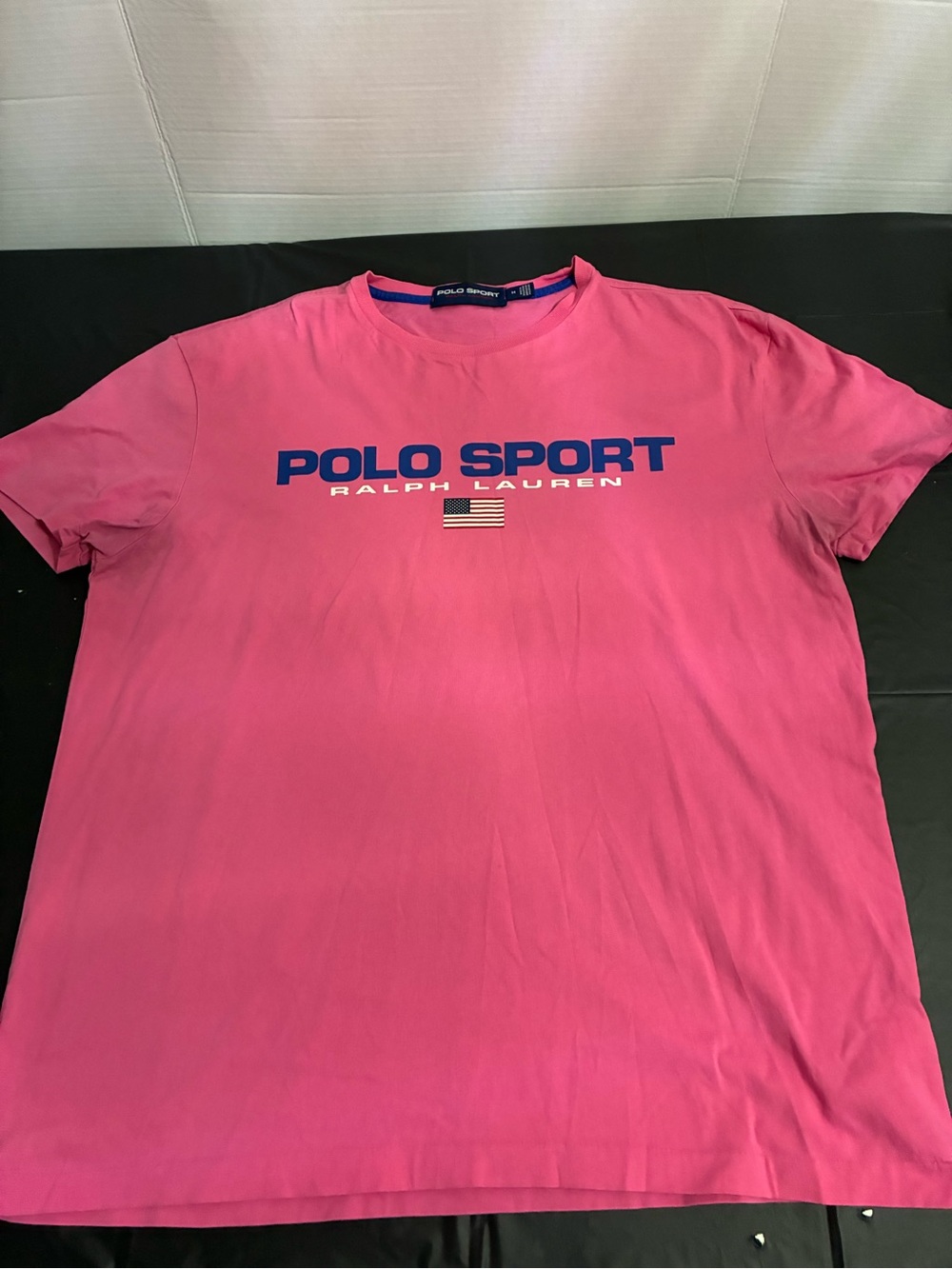 Ralph Lauren Polo Sport Pink Tee with Blue Logo